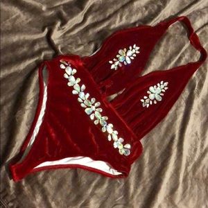 One piece deep plunge sexy one piece swimsuit